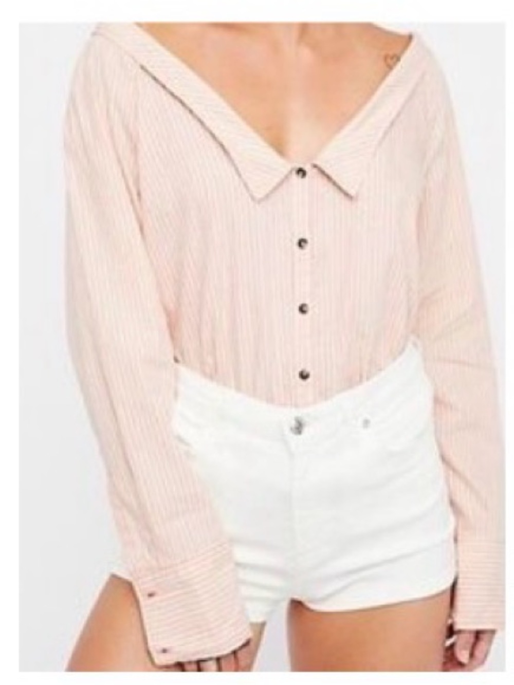 Free People - tie back striped top - size xs